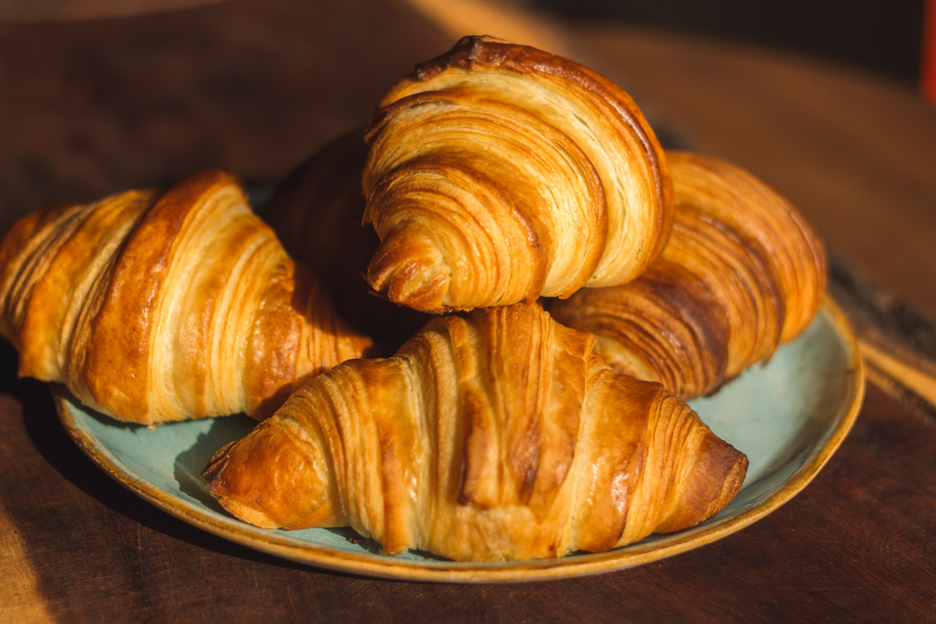 Close-Up Shot of Croissants 
