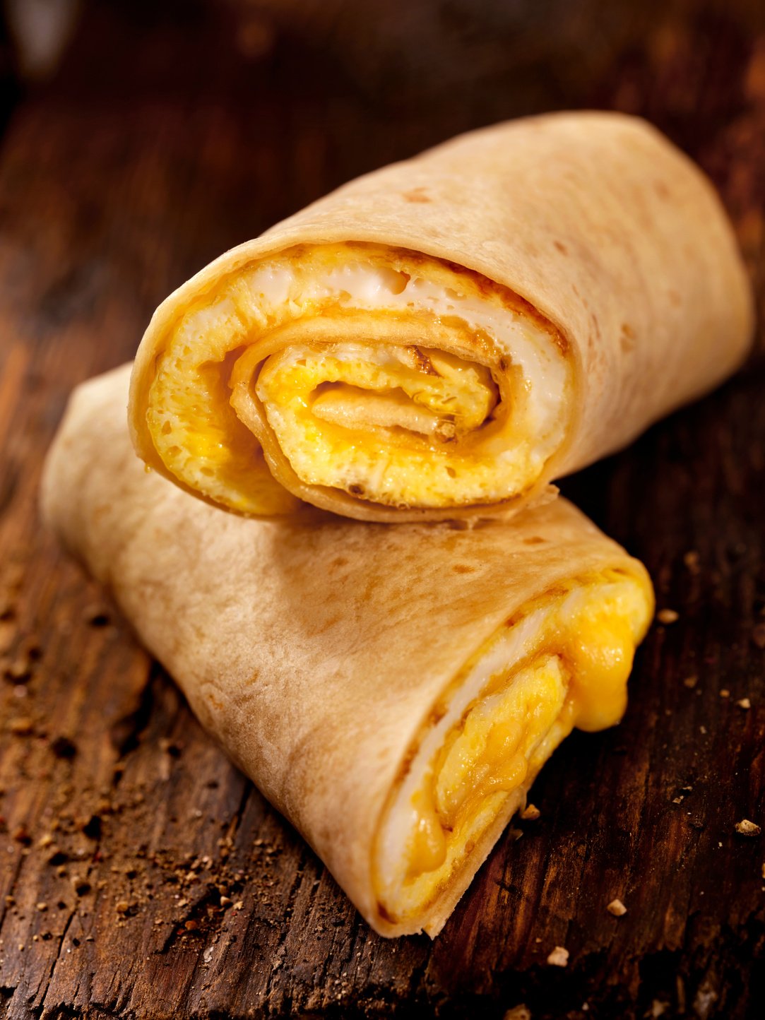Egg and Cheese Omelette Breakfast Wrap